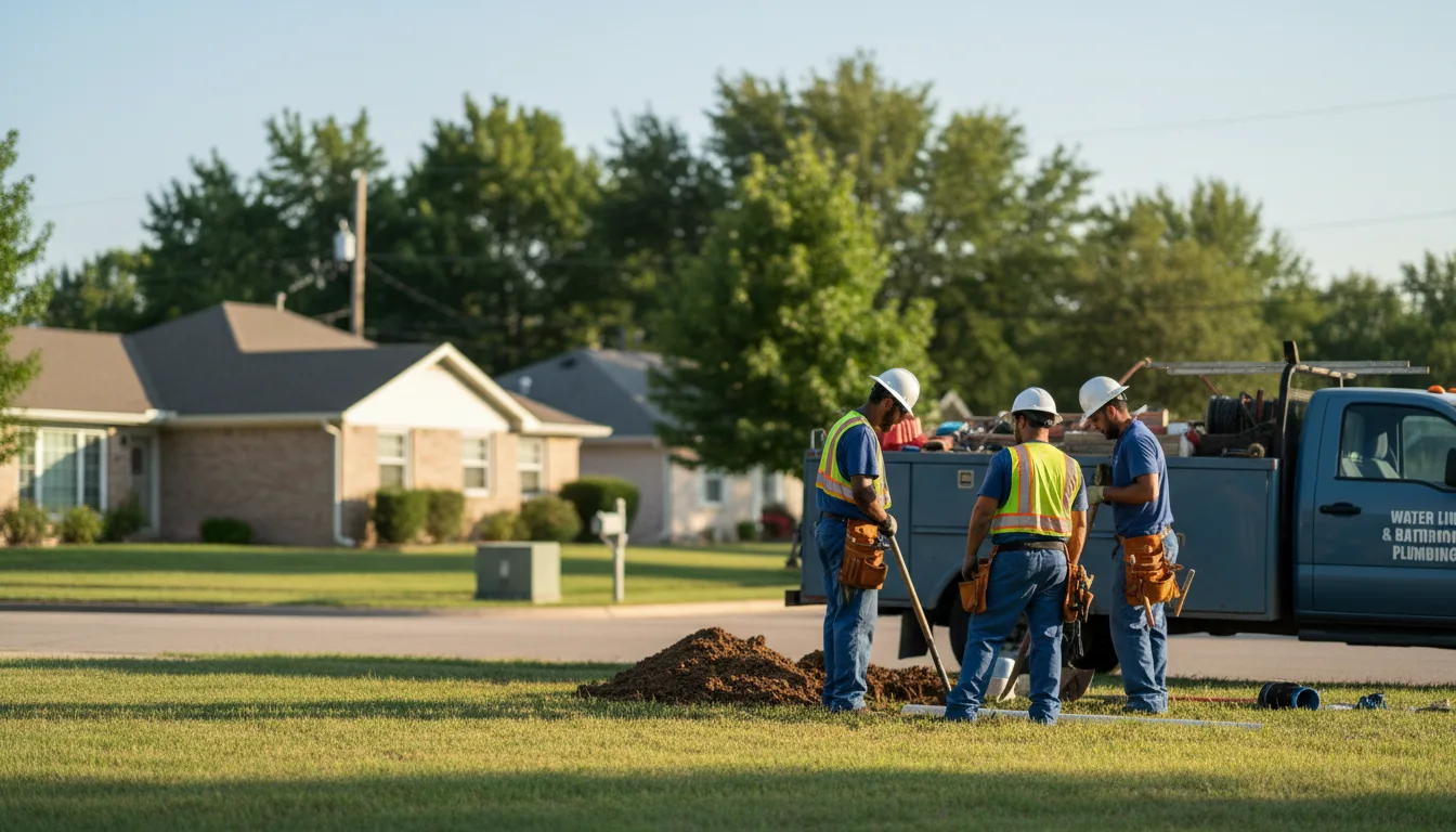 Residential water line and bathroom plumbing service in Waverly, NE